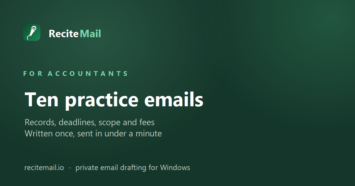 Accountant email templates: ten emails for chasing records, deadlines and fees