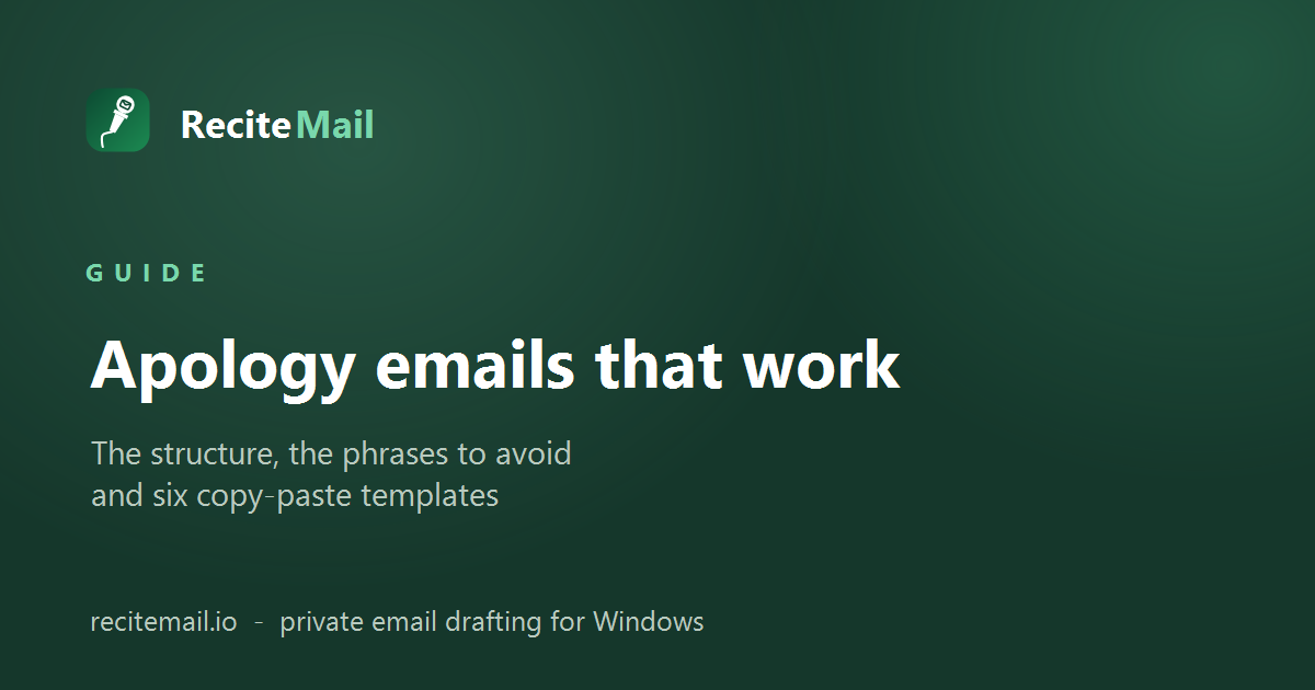 How to write an apology email to a customer