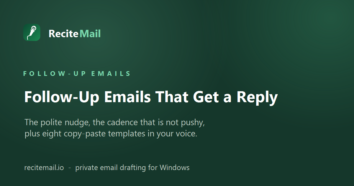 Follow-up email after no response