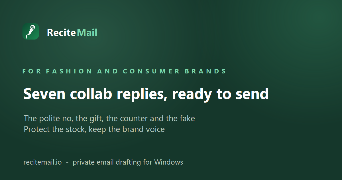 How to reply to influencer and collaboration requests, with templates