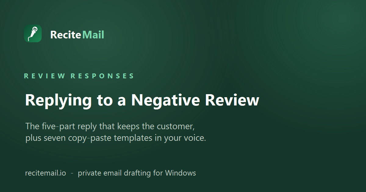 How to respond to a negative review
