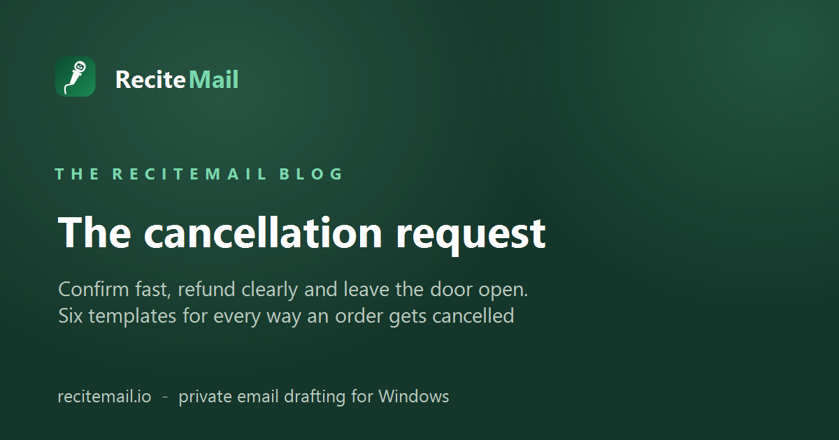 The cancellation request