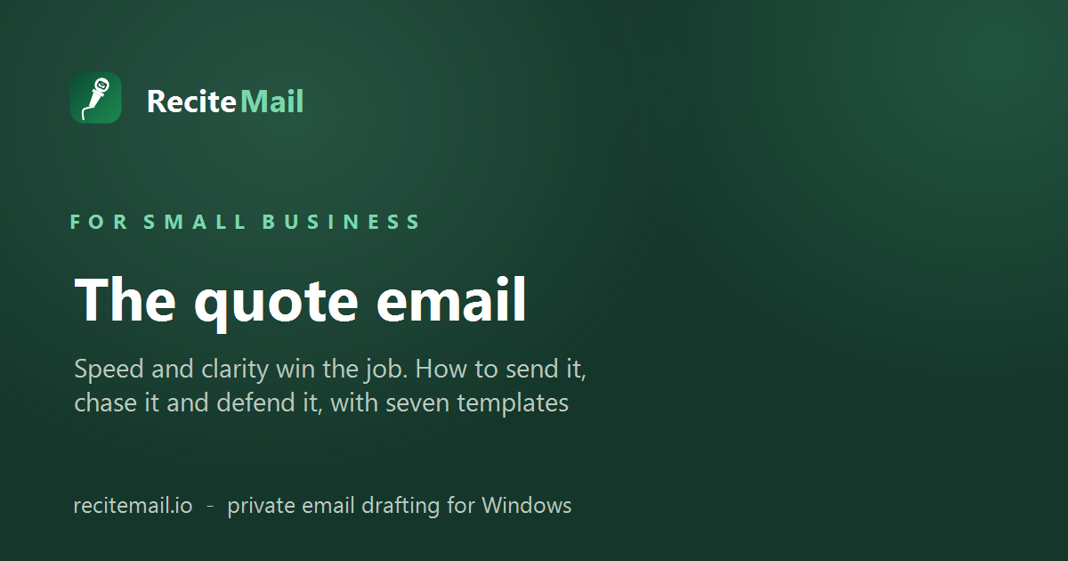 How to send a quote by email