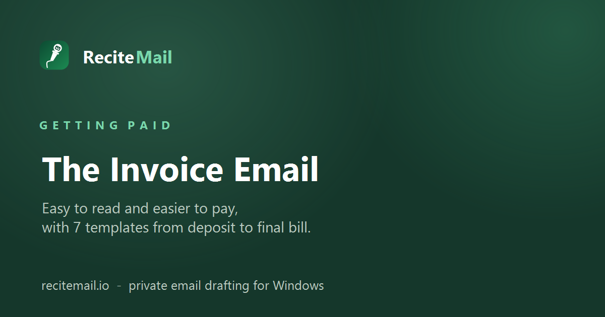 The invoice email