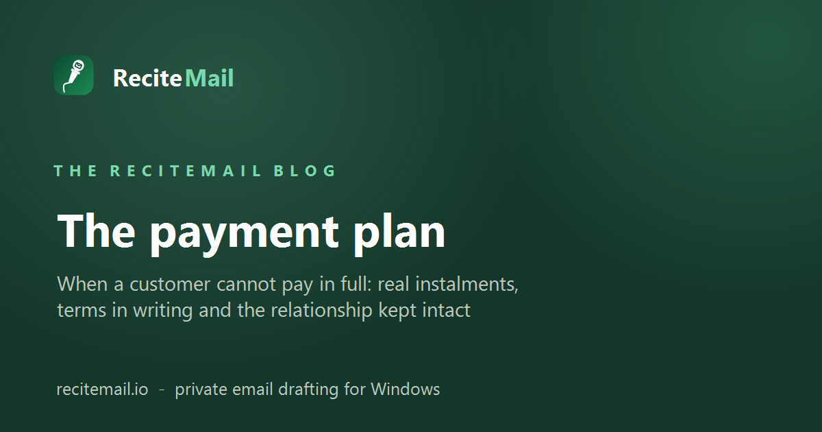 The payment plan