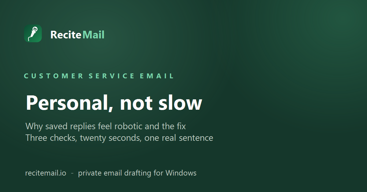 How to personalise customer service emails without slowing down