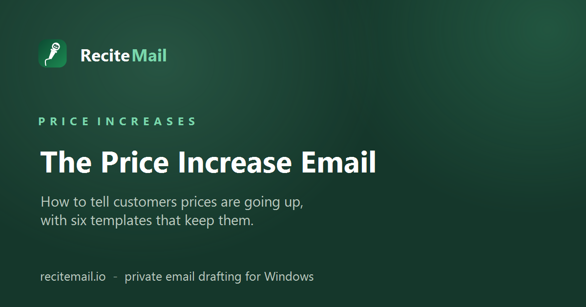 How to write a price increase email