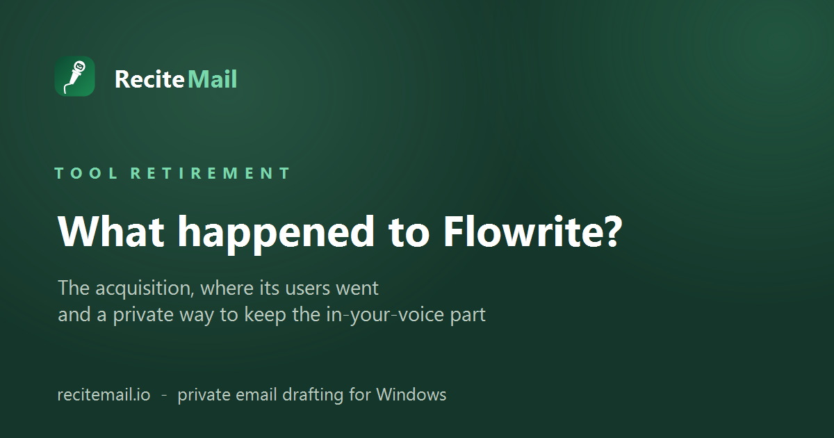 What happened to Flowrite